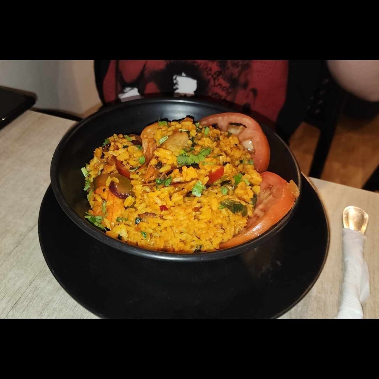 arroz con camarones