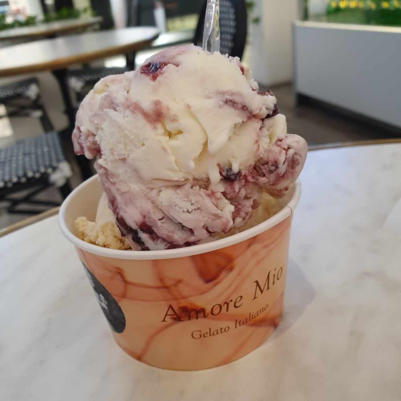 helado de amareto y galleta maria