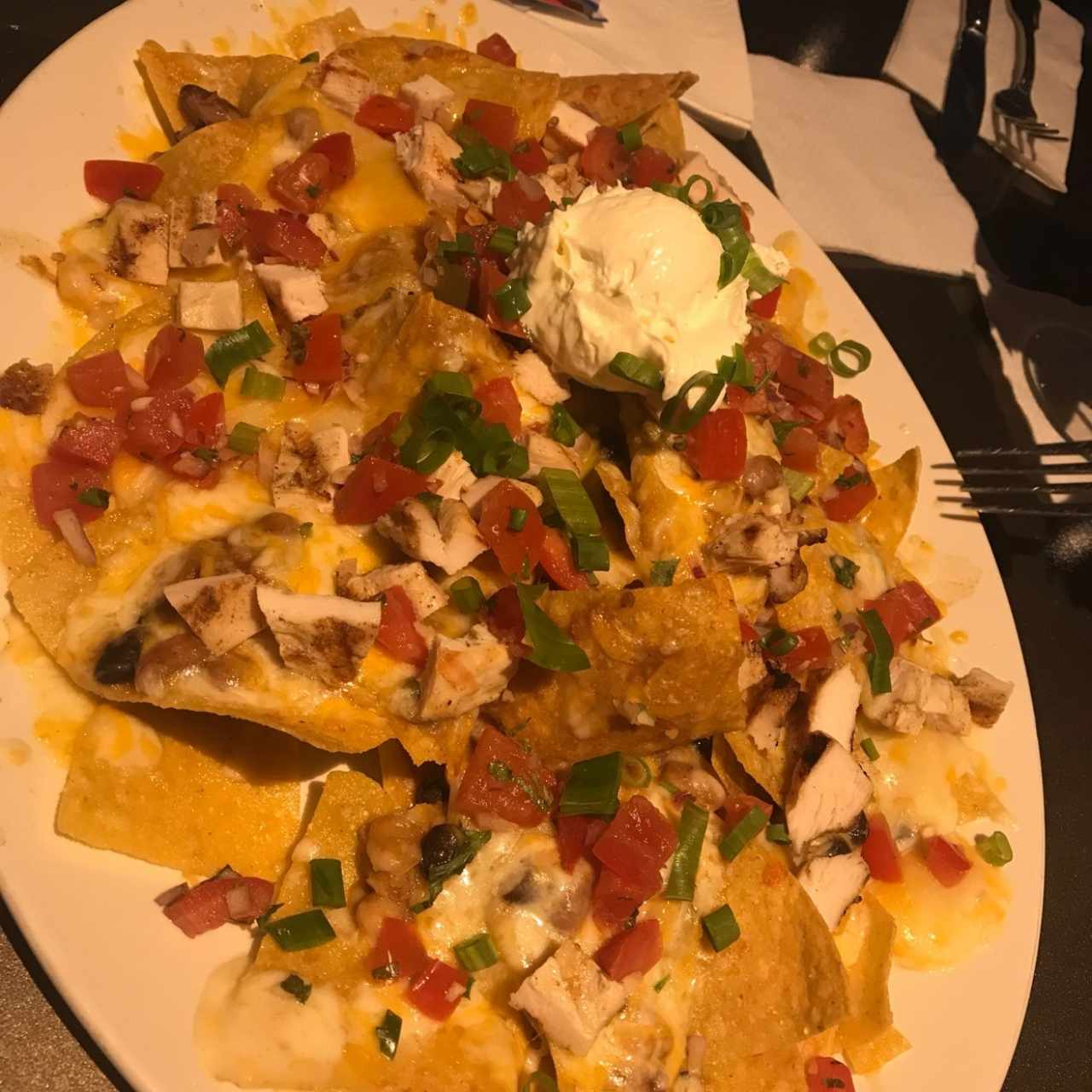 nachos con pollo