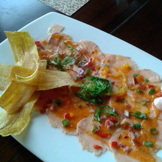 Carpacio de salmon ahumado