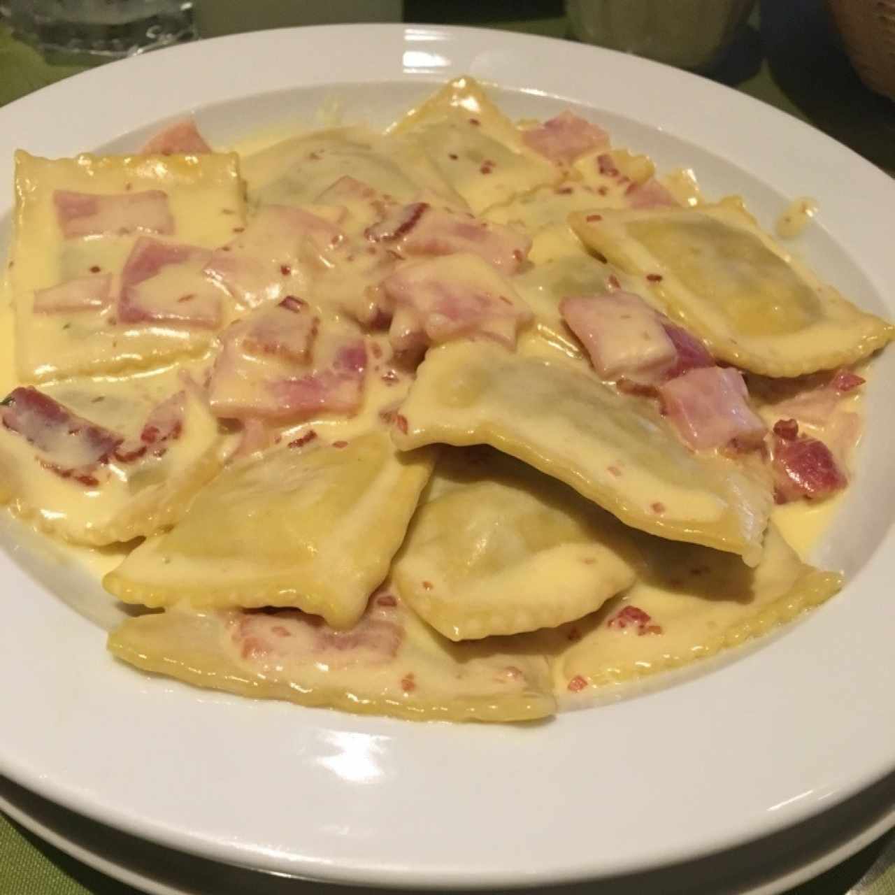 Ravioli a la carbonara