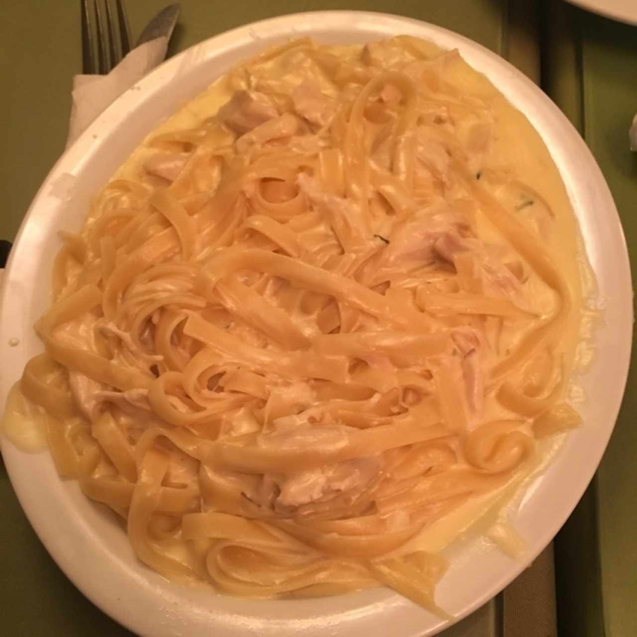 fettucini alfredo con pollo 