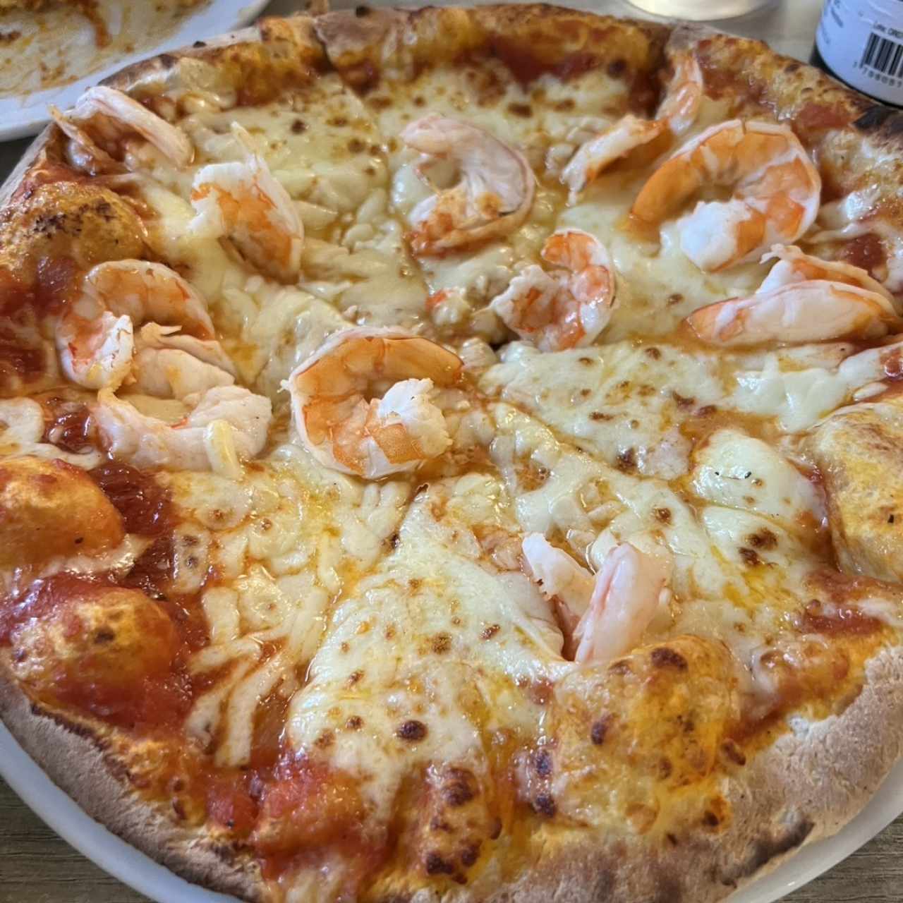 Pizza de langostinos