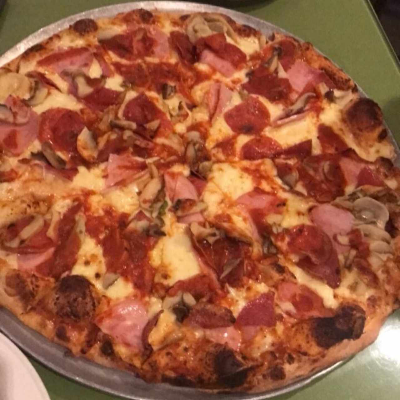 pizza napoli de combinación doble queso y doble salsa