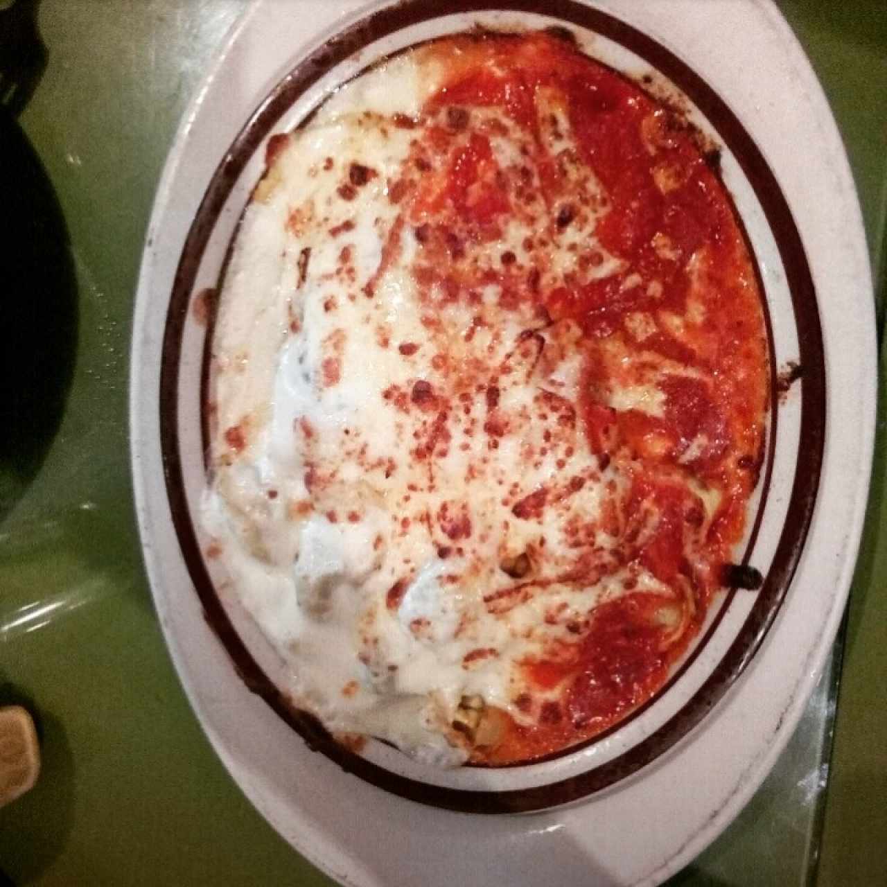 Trío de Pastas Gratinadas con salsa Blanca y Pomodoro 🍝o