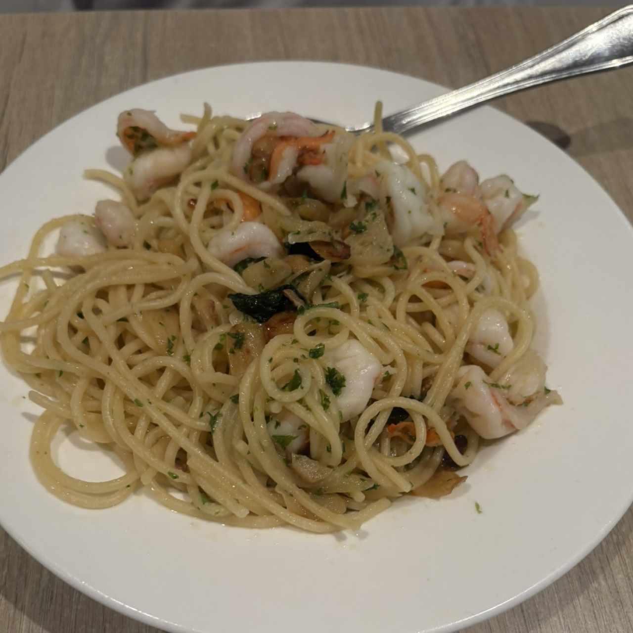 Spaghetti con Langostinos