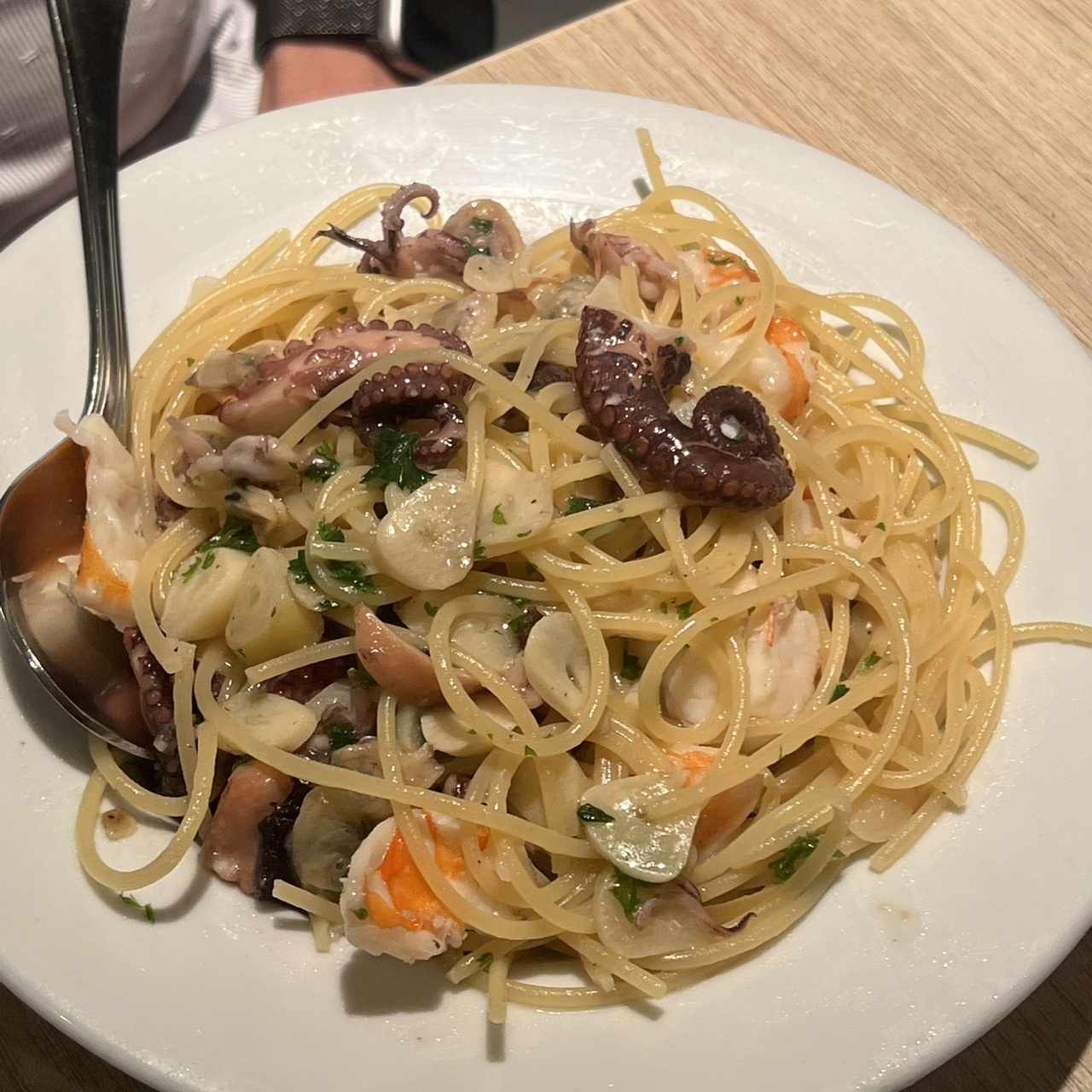 Mariscos al oleo 