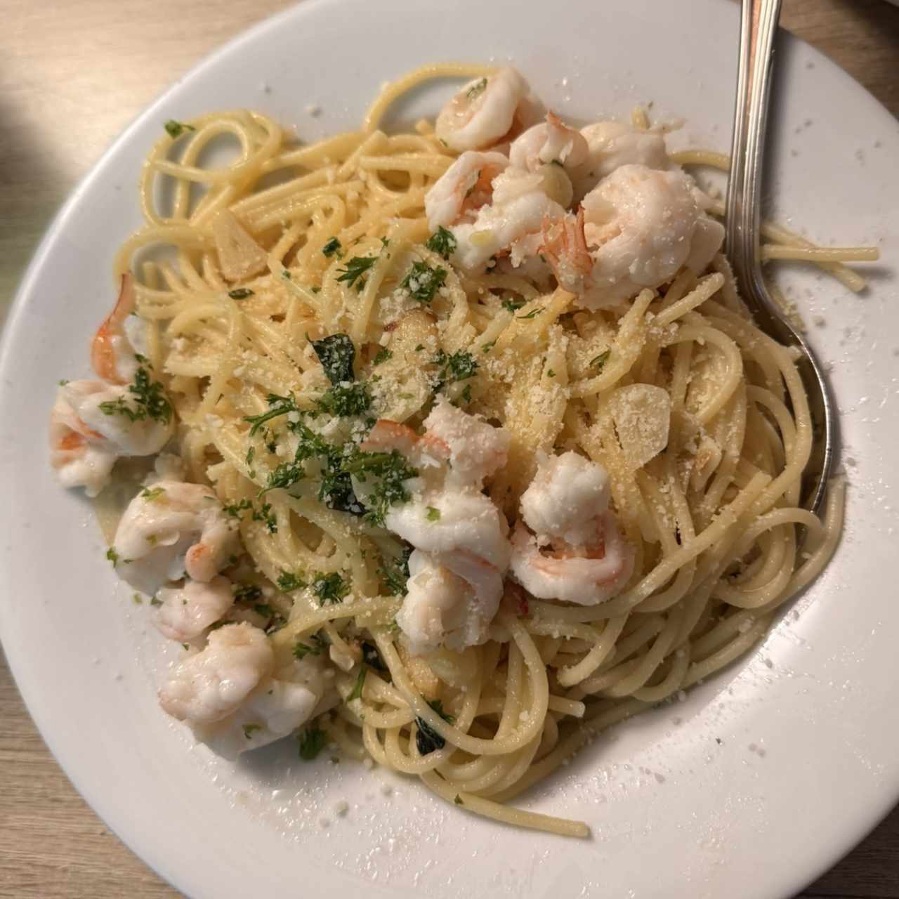 Spaghetti con Langostinos
