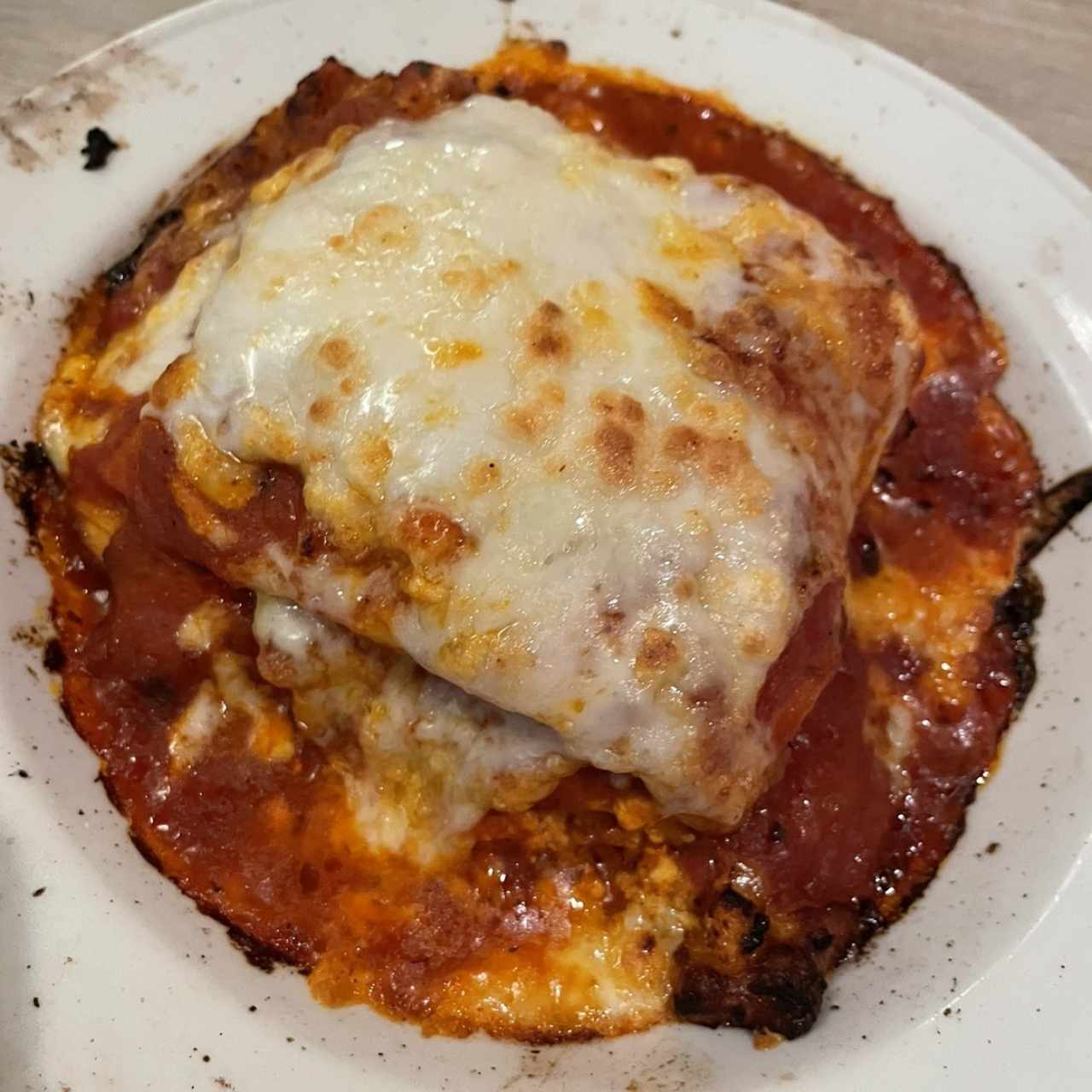 Lasagna de pollo gratinada