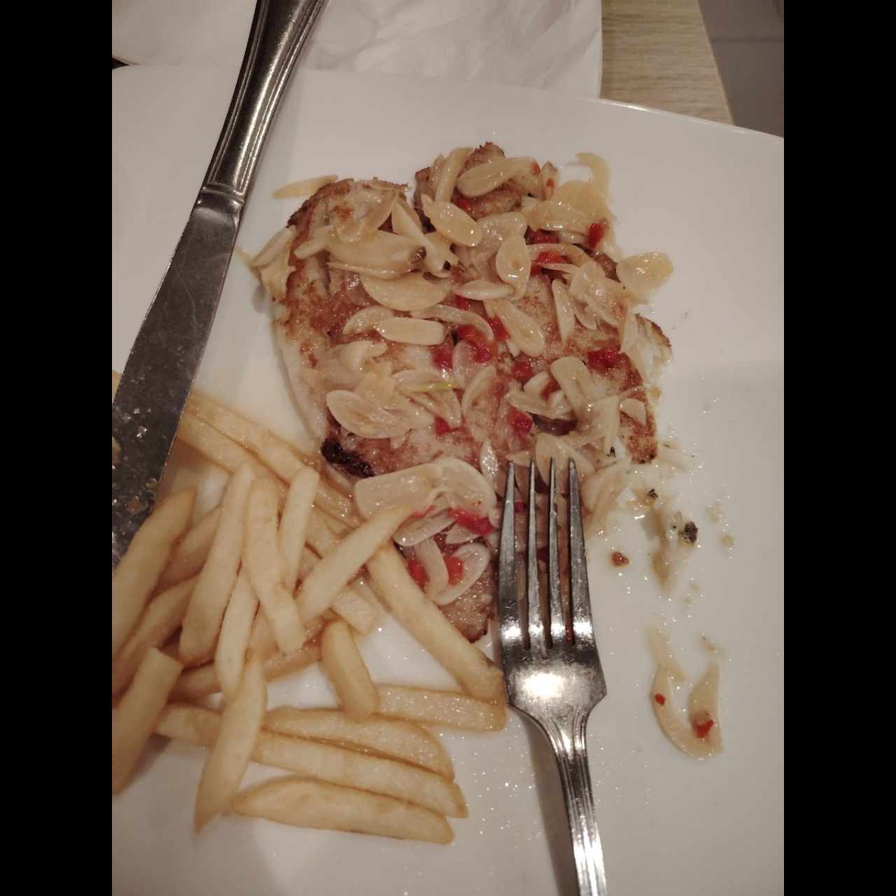 Filete de Corvina a ajillo