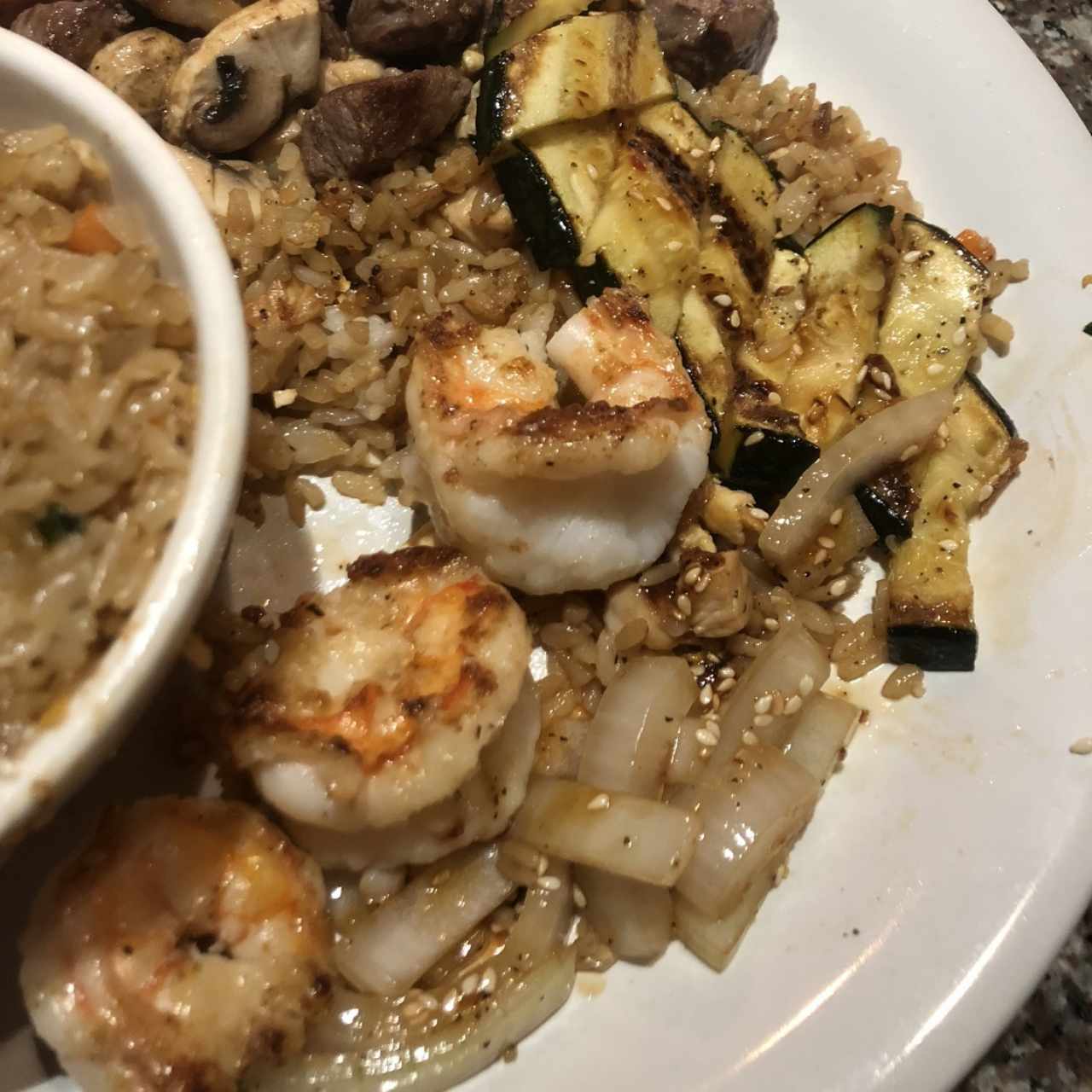 Camarones- vegetales.
