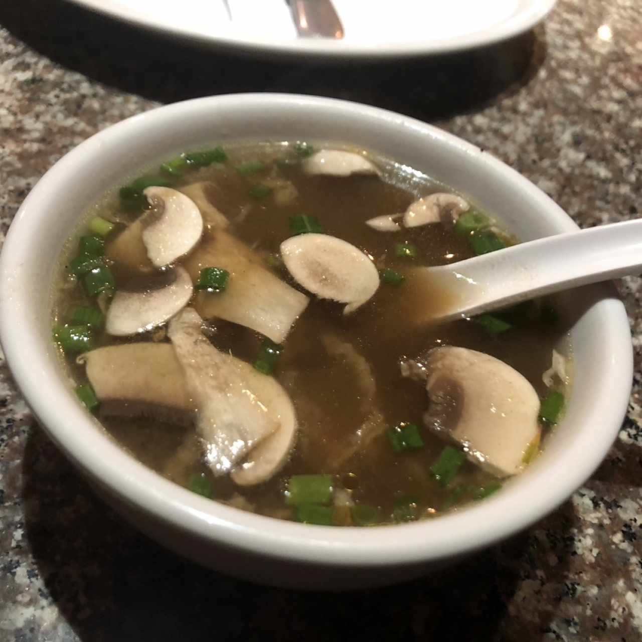 Sopa de entrada.