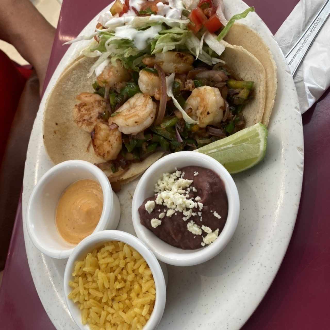 Tacos de camarón 