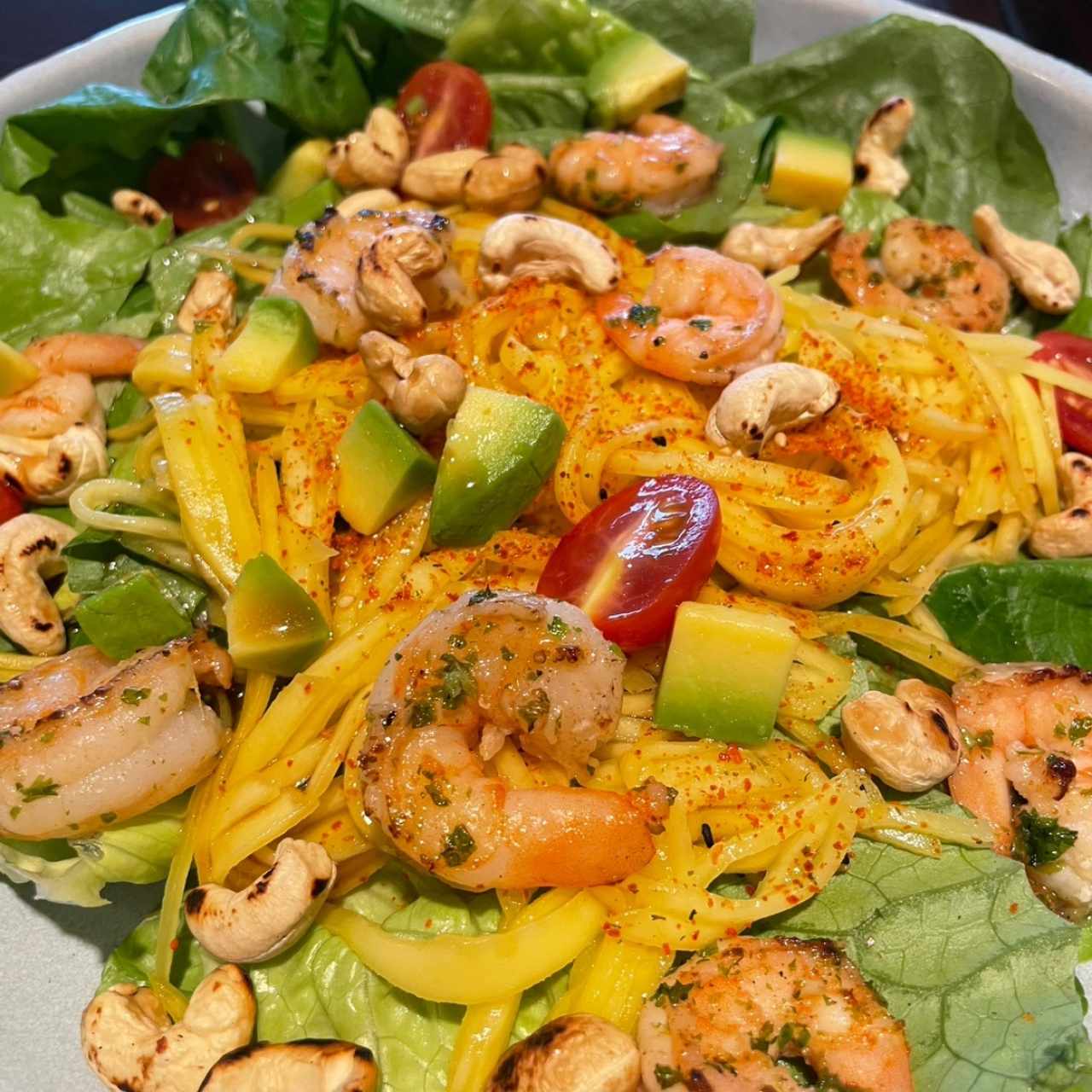 ENSALADA DE MANGOS VERDES - platillo vegano