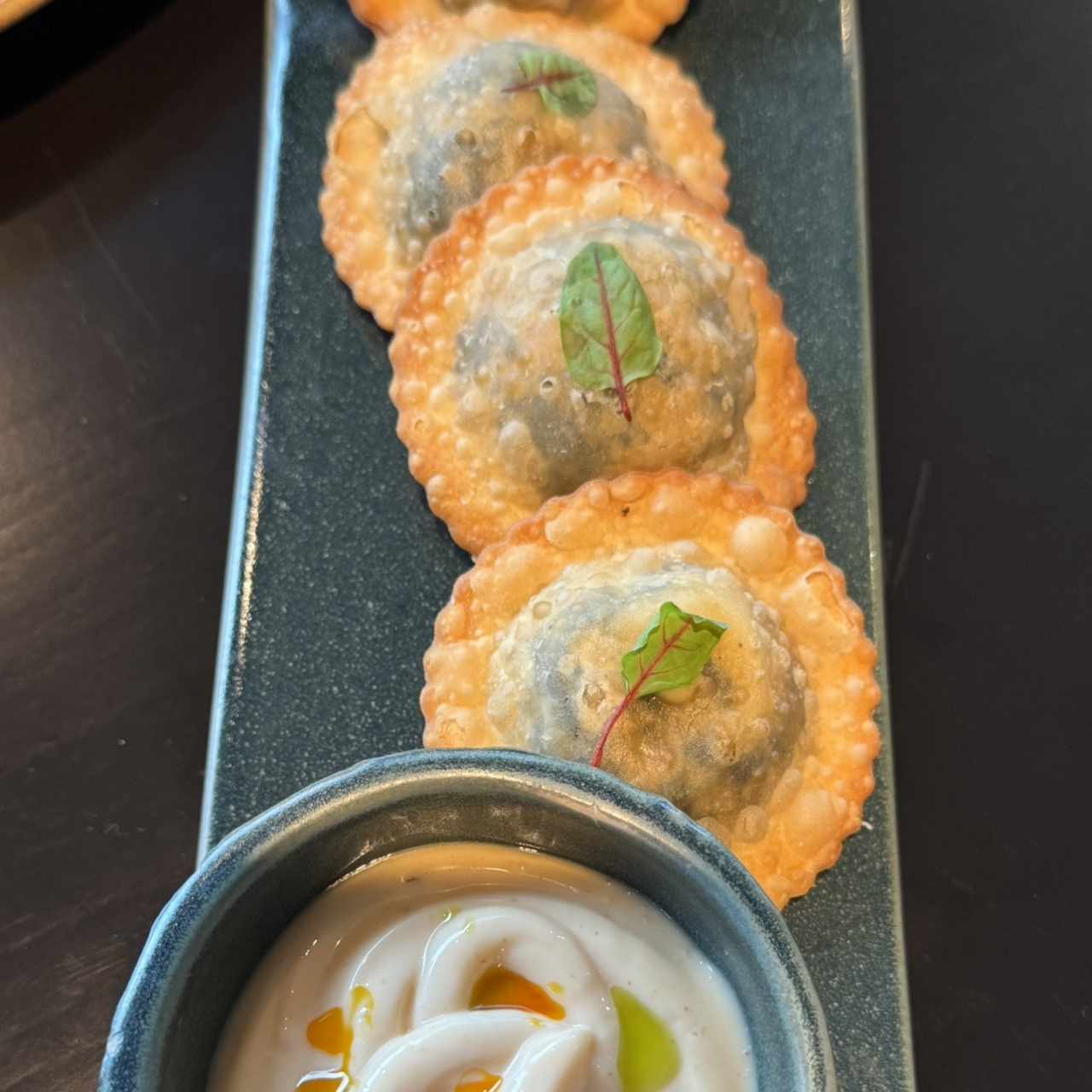RAVIOLI FRITO - platillo vegetariano
