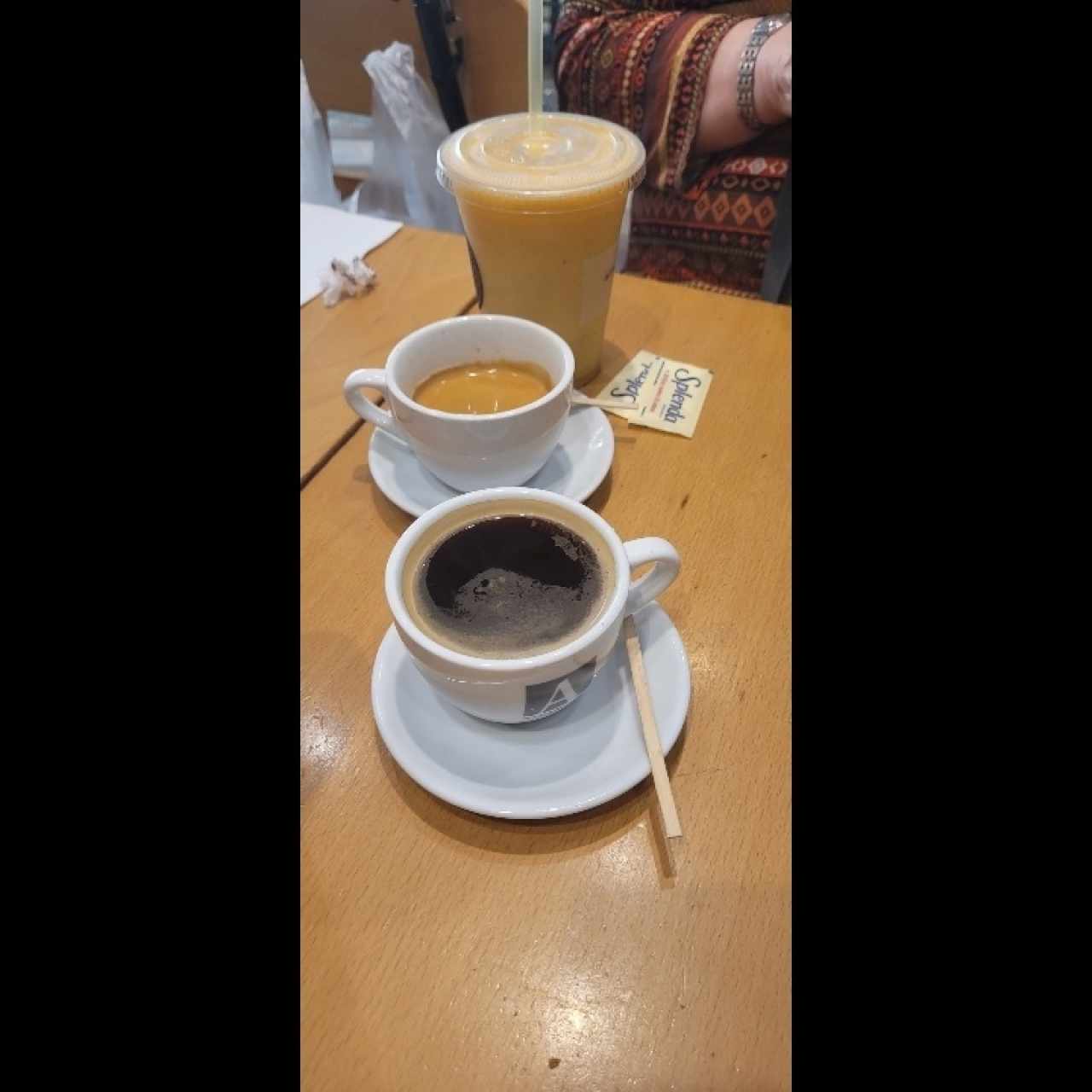 Café americano y expreso doble 