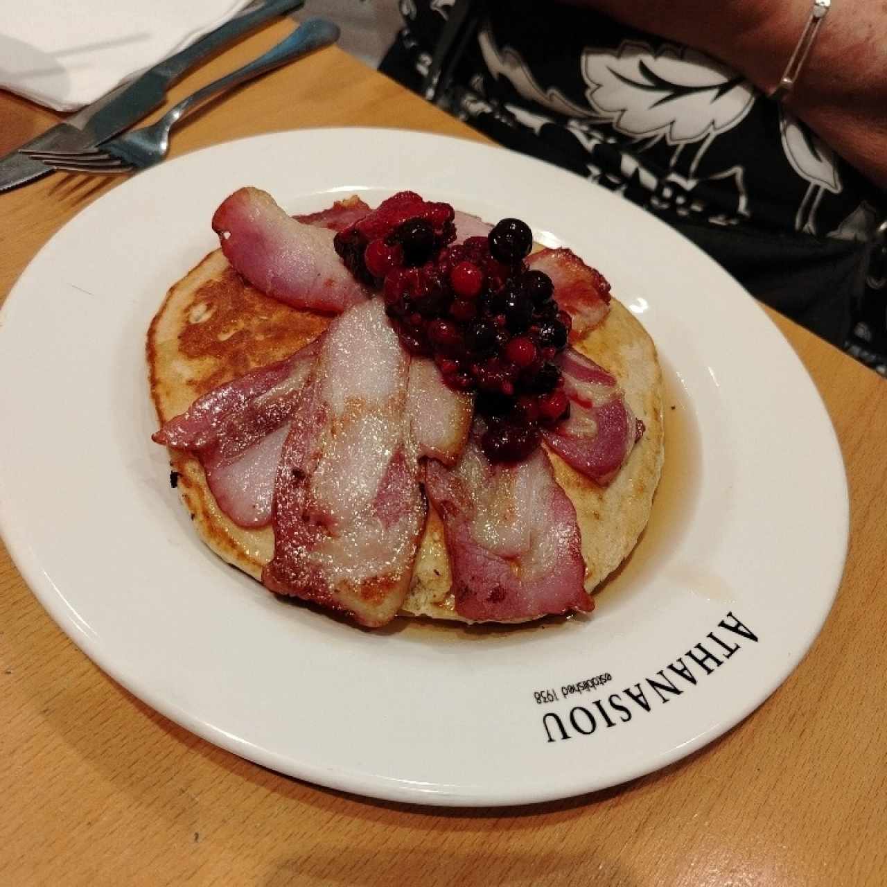 Pancakes con tocino 