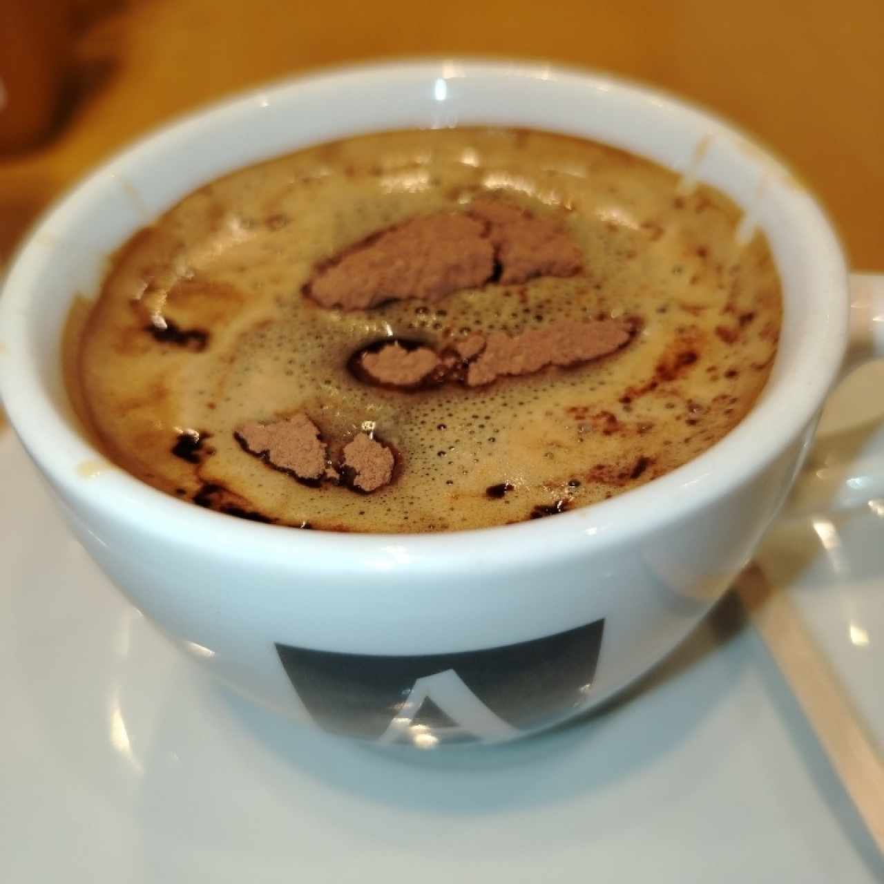 Café expreso doble con cocoa 