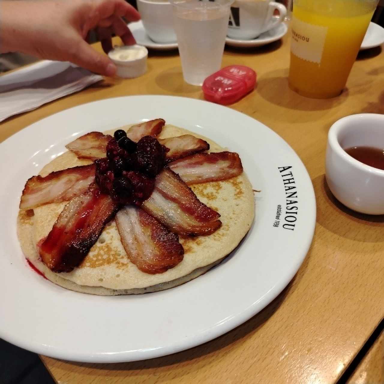 Pancakes con tocino 