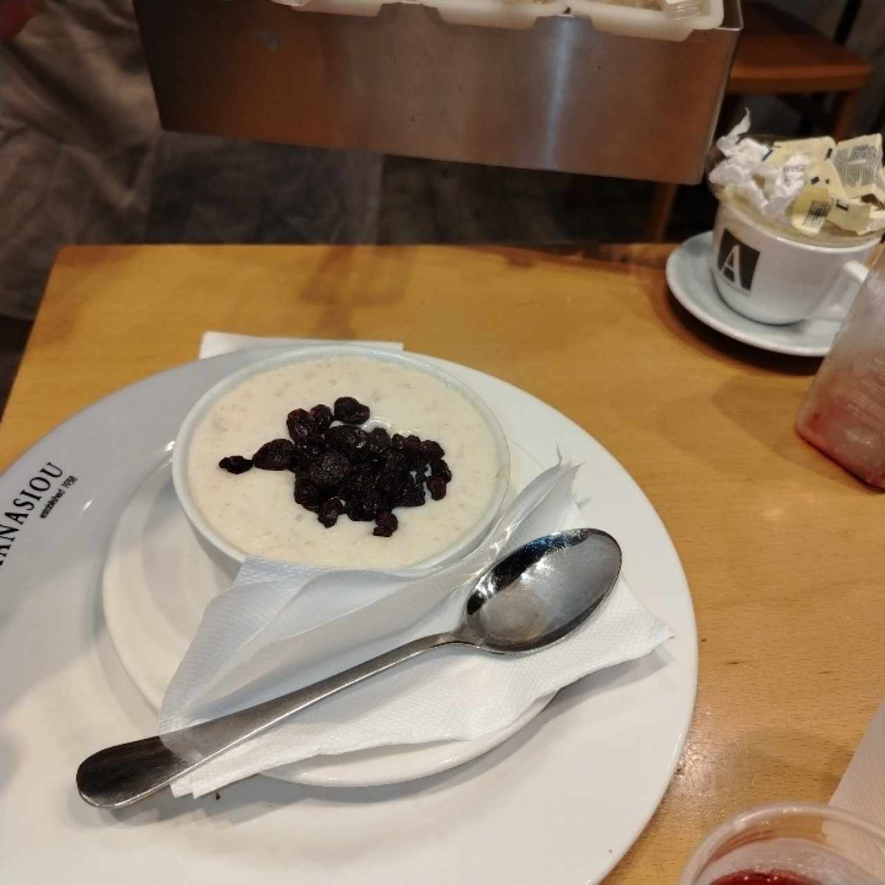 Avena con pasitas 