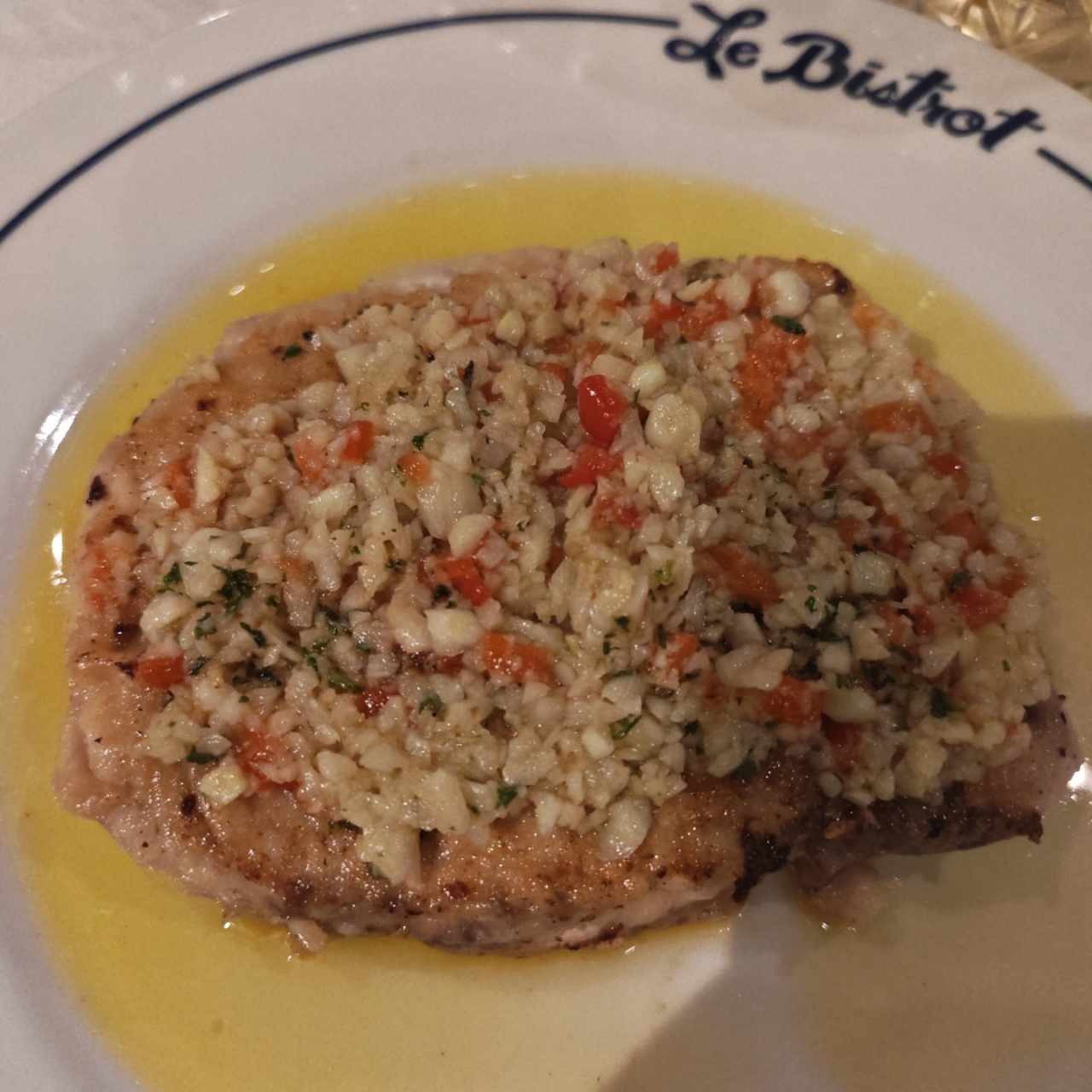 Corvina al ajillo
