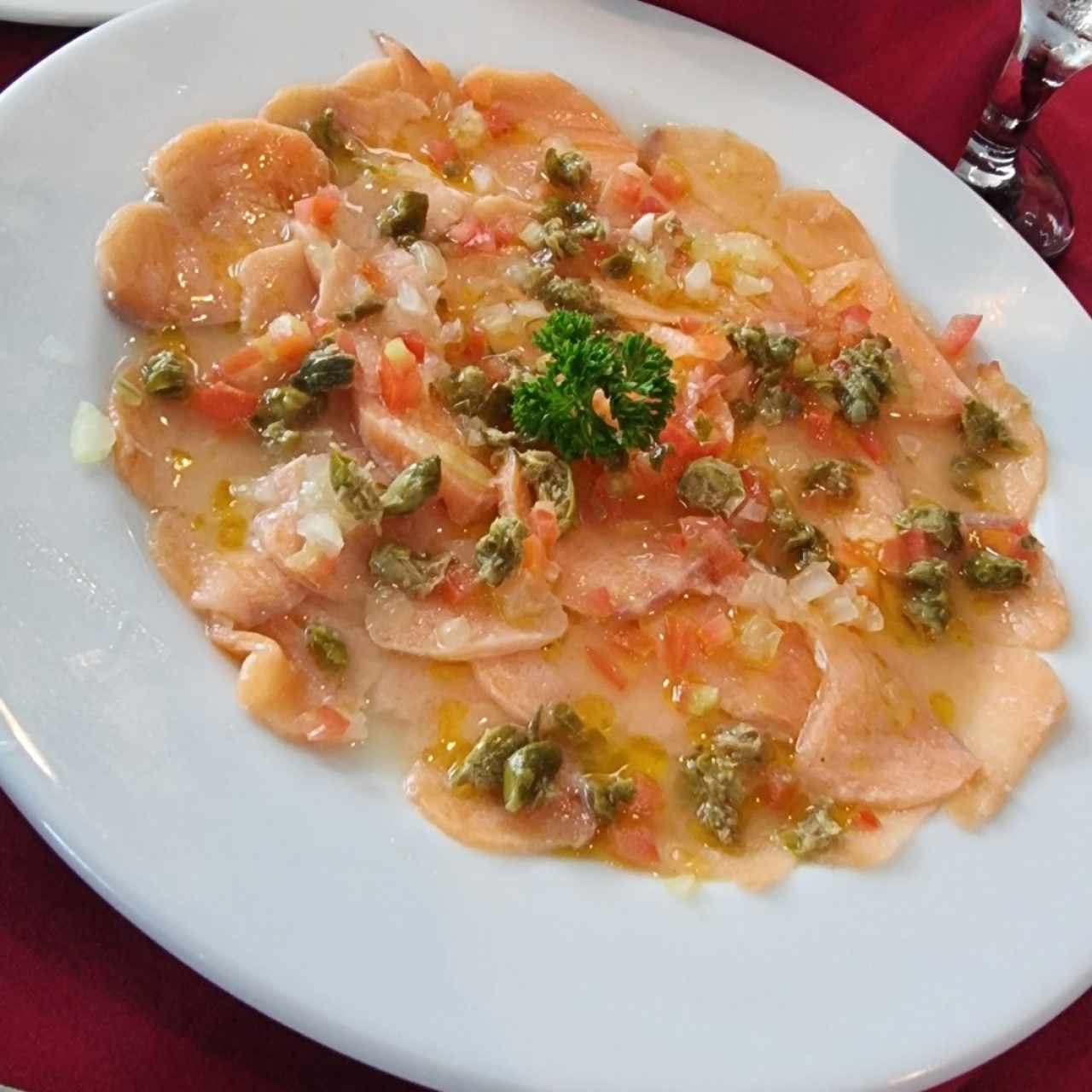 Entradas - Carpaccio de Salmón