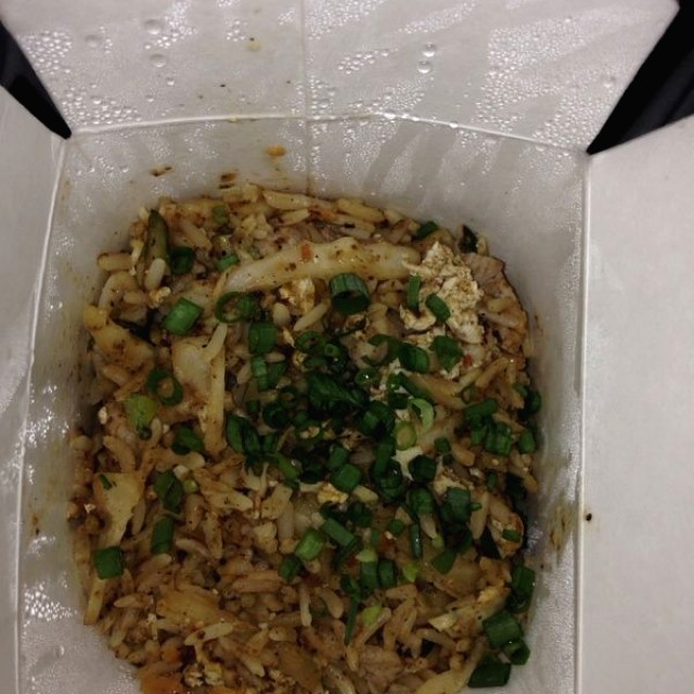 Arroz, puerco, zuccini, hiroshima