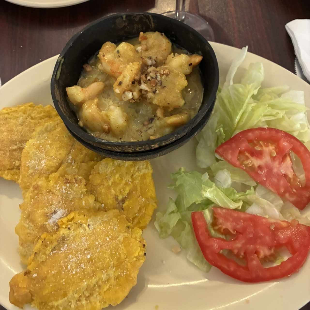 Camarones con coco y curry
