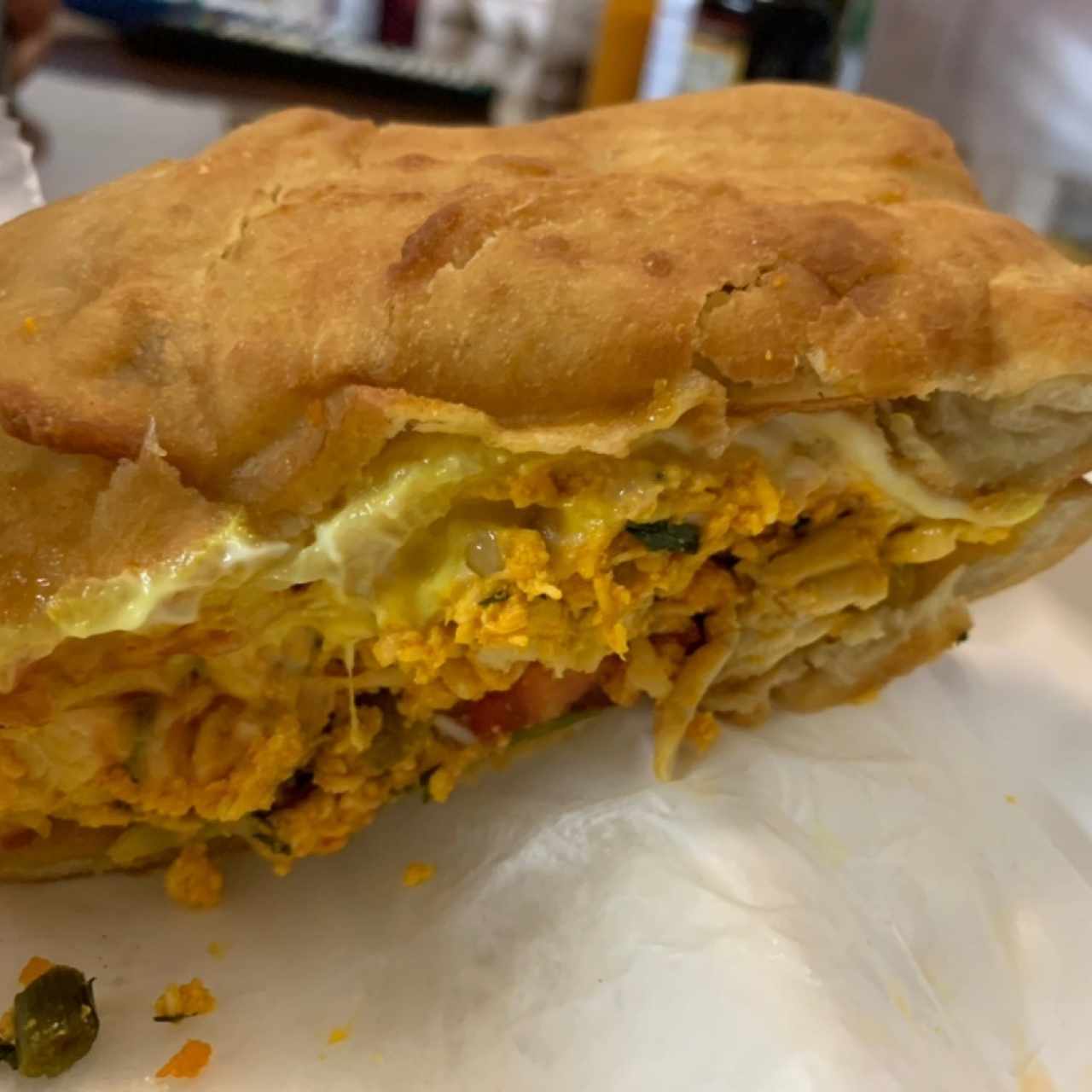 Emparedado de Pollo en hojaldra
