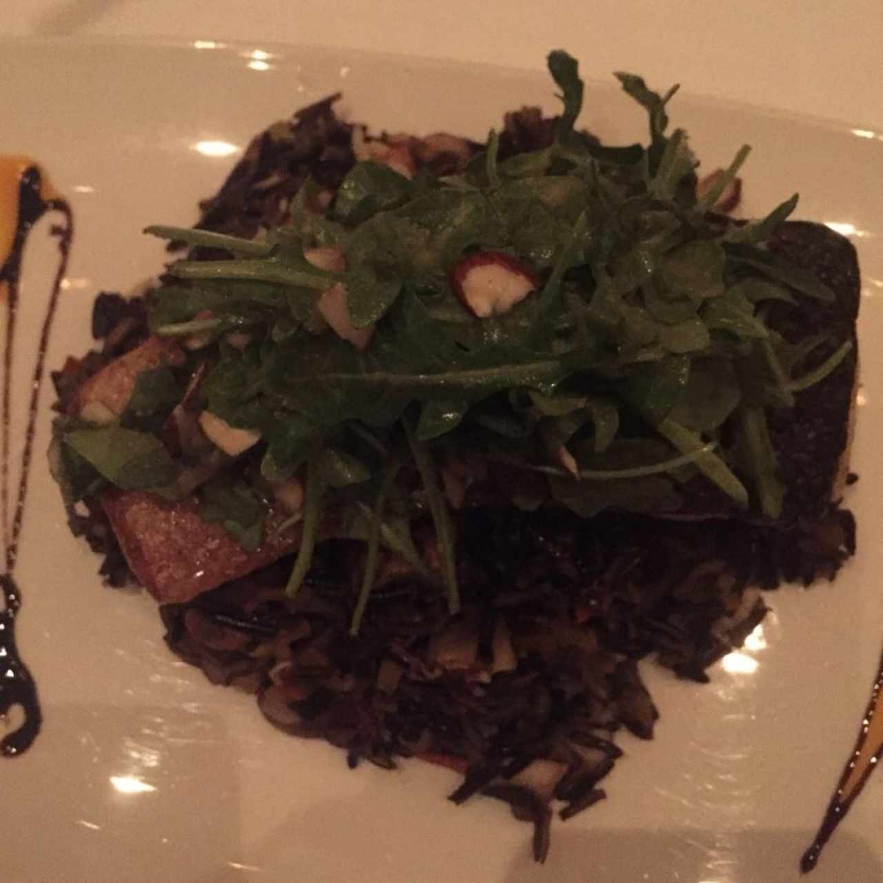 salmón con arroz salvaje 