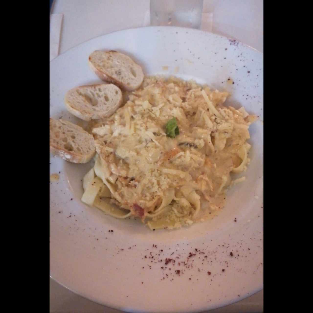 Fetuccini en salsa Blanca