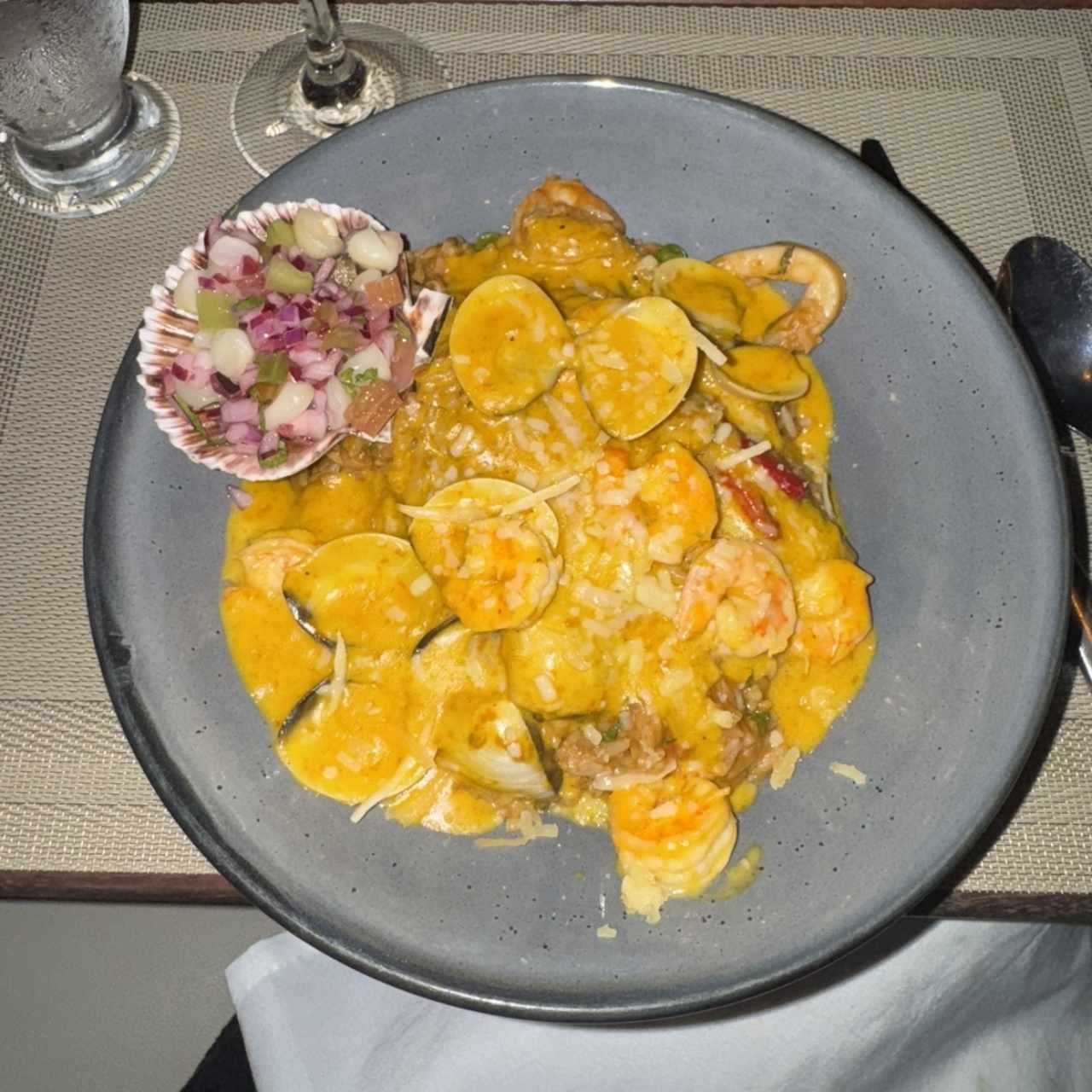 Arroz caldoso de mariscos