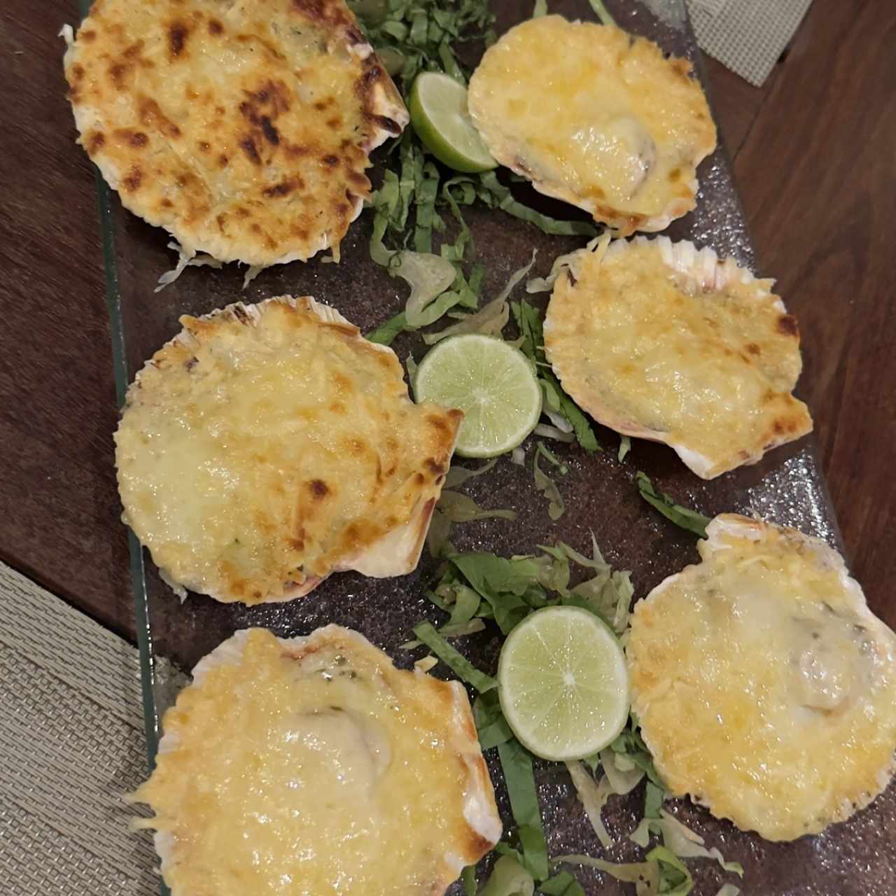 Conchas a la parmesana