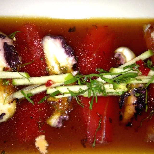 Tiradito Thai de pulpo y atún 