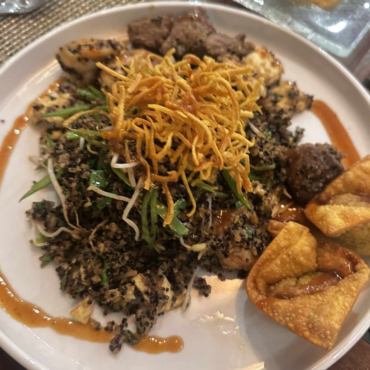 Quinoa con mariscos