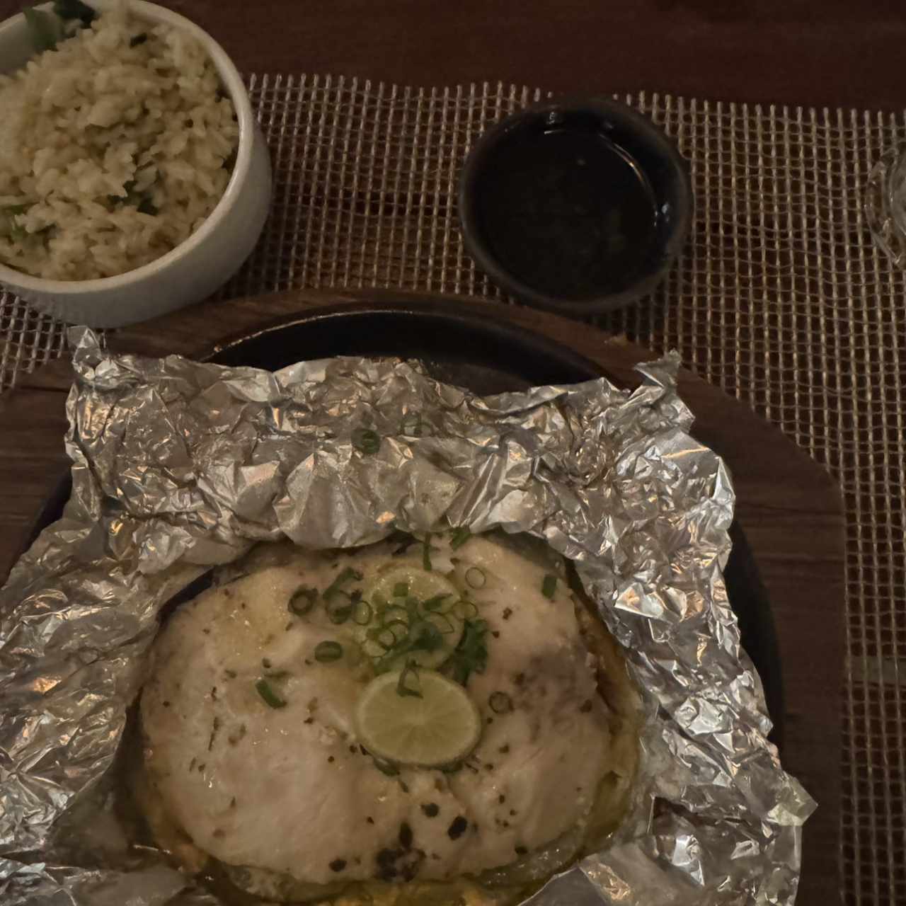Corvina con Arroz aromatizado