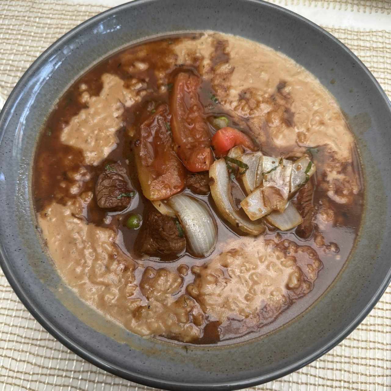 Risotto de lomo saltado 