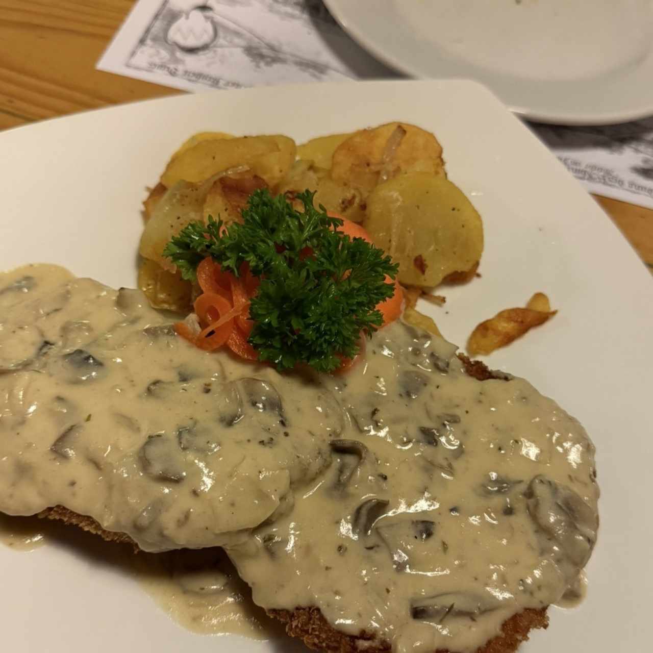 Jagerschnitzel de cerdo 