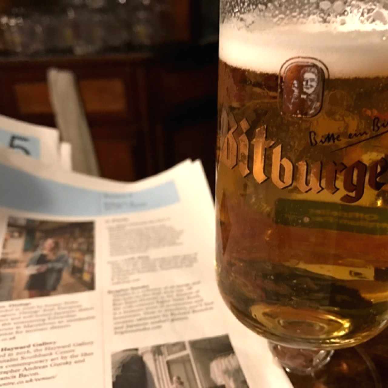 Cerveza 'Bitburger' de Barril. Delicioso. 