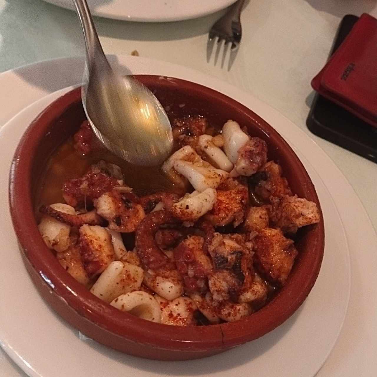 Pulpo y Sepia con Ajo y Vera
