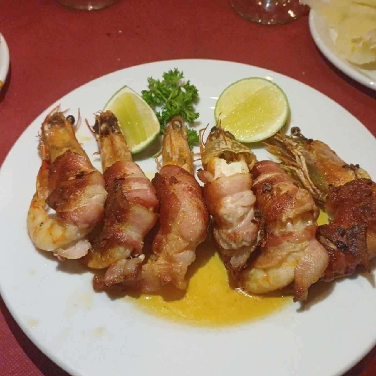 Langostinos enrollados en Bacón