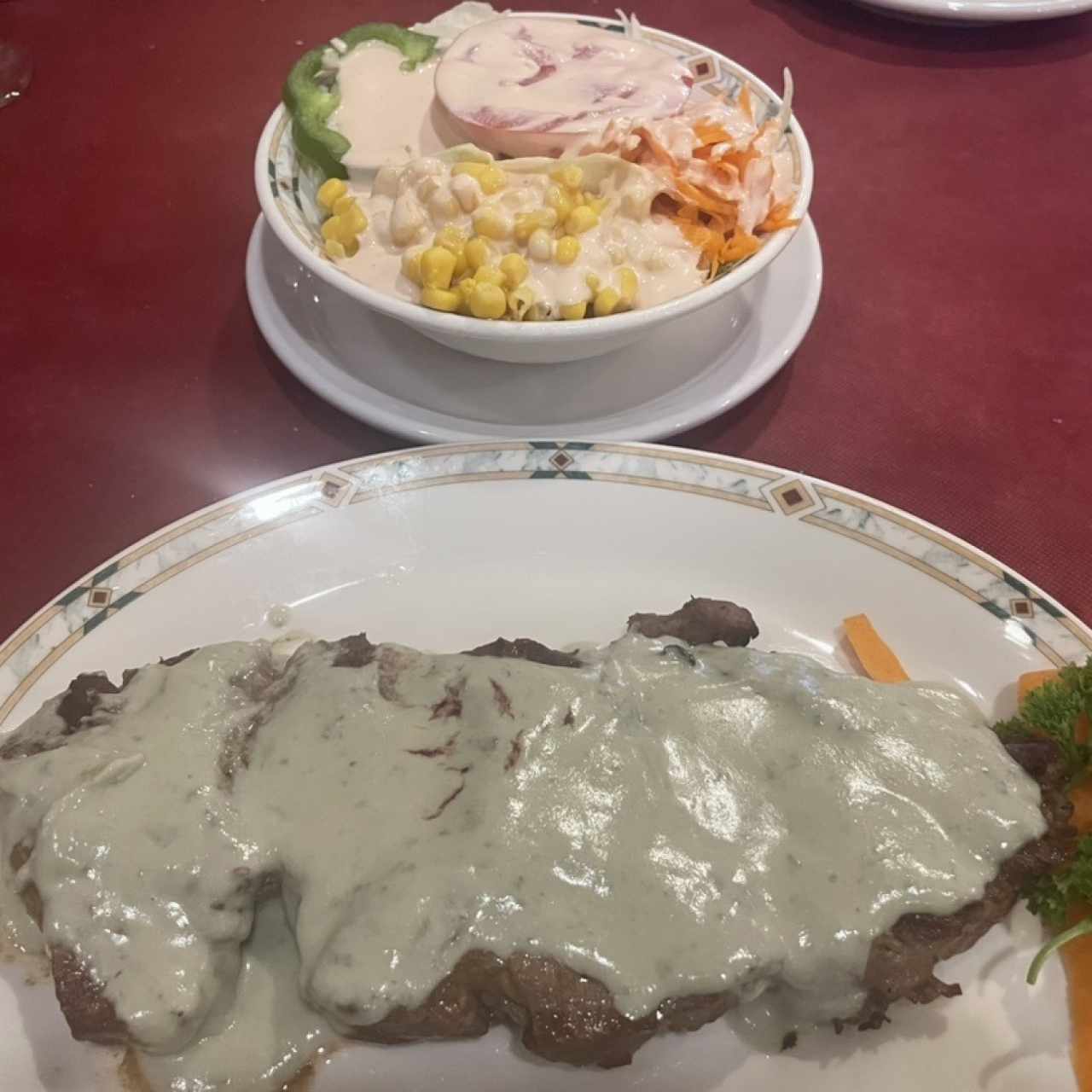 Filete c/salsa roquefort 