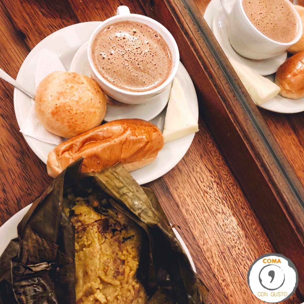 Tamal con Chocolate 