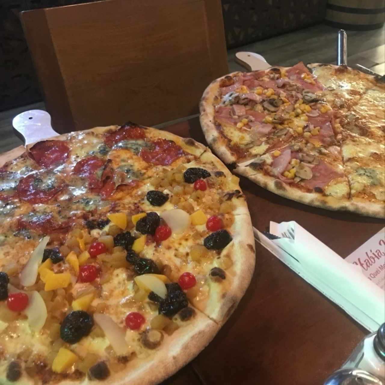 pizza frutas - Cuatro quesos