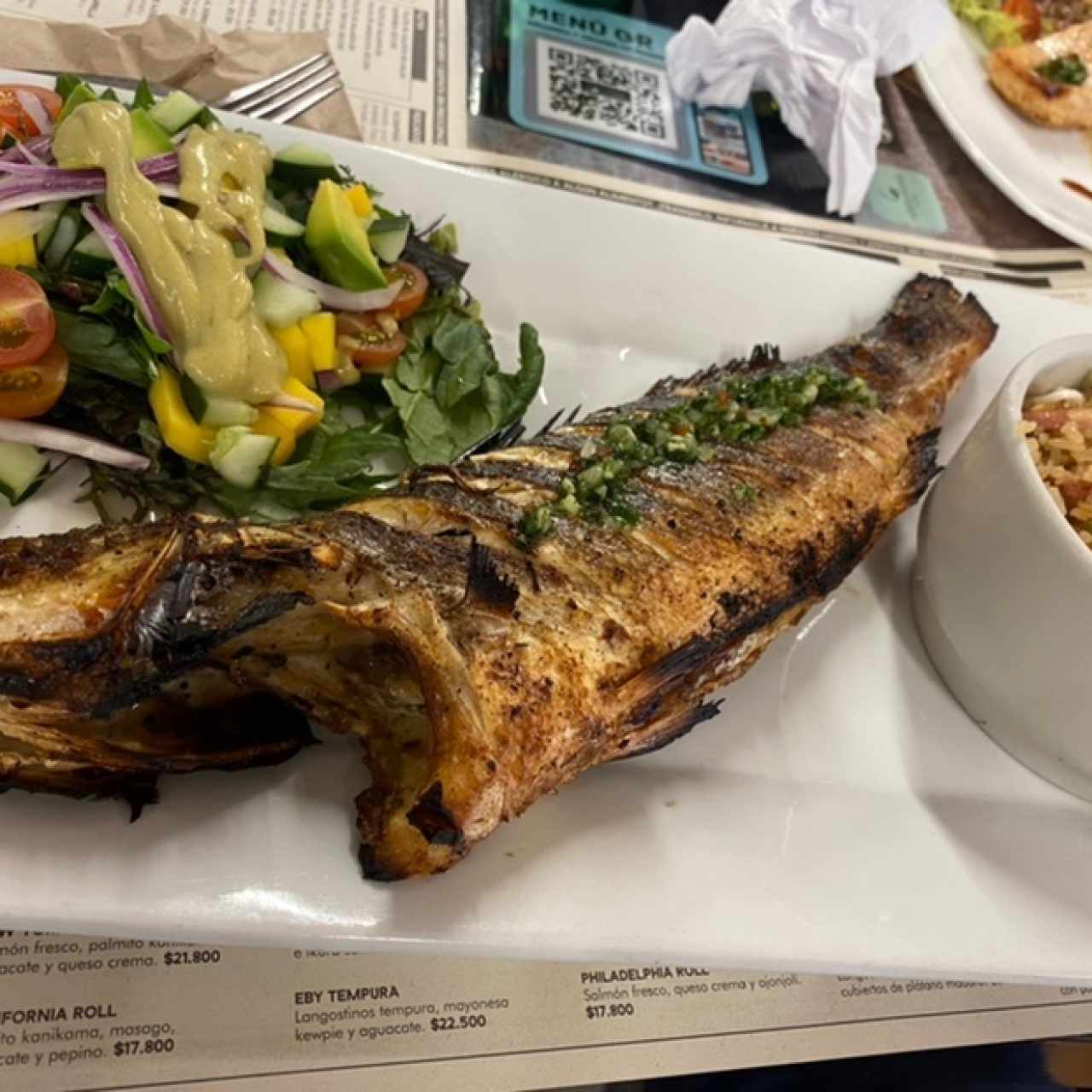 Branzino al carbón