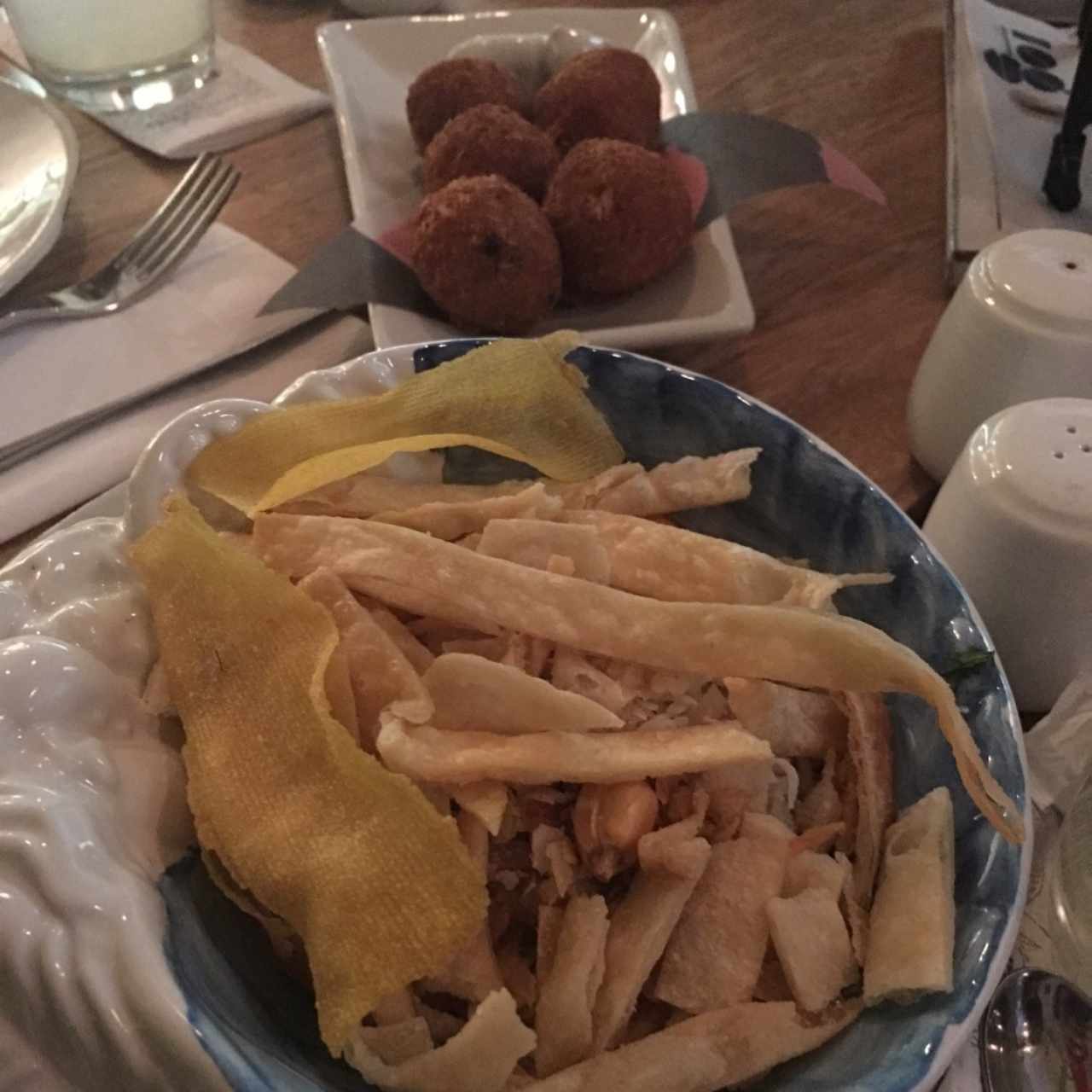 ceviche y croquetas de pulpo