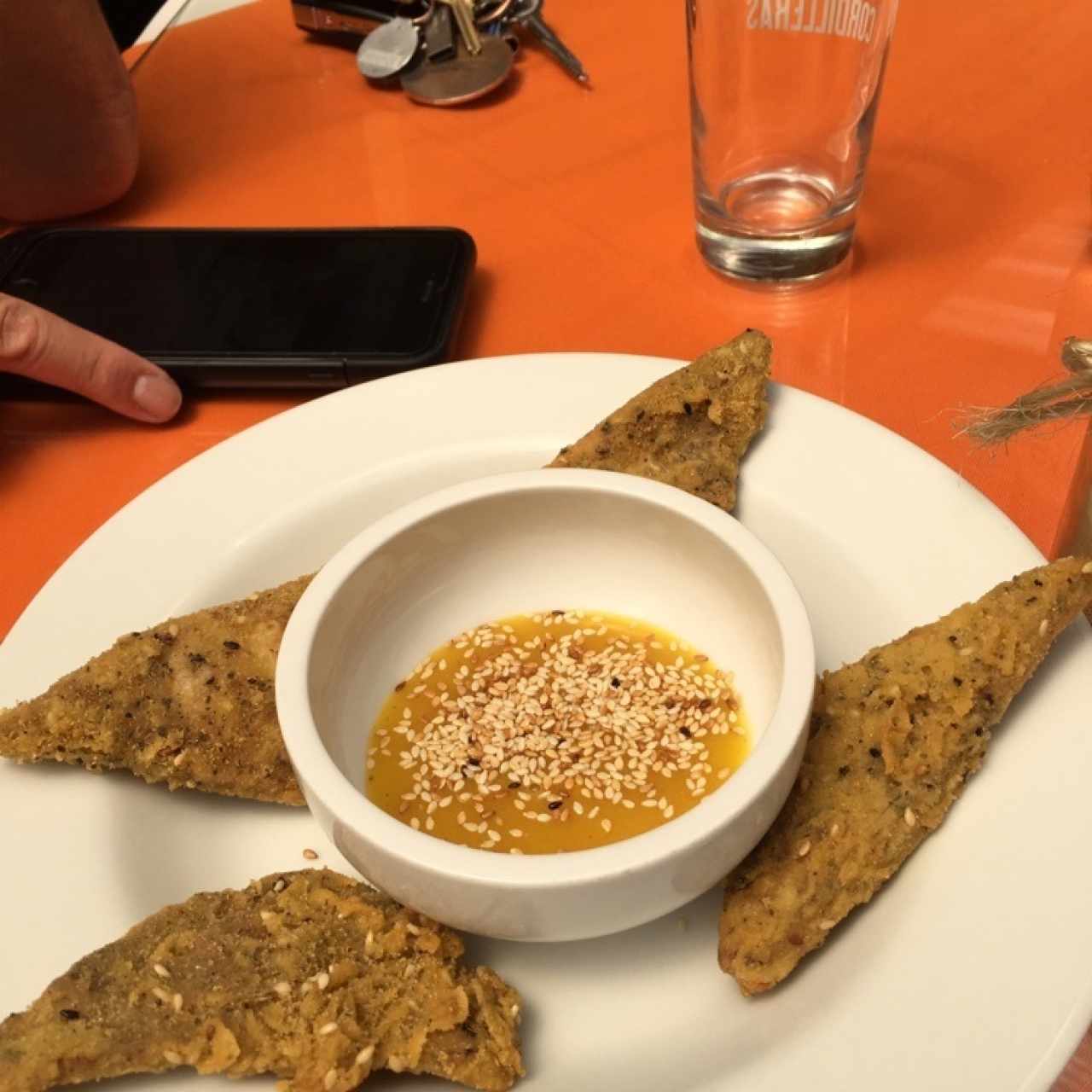 tofu con salsa mostaza