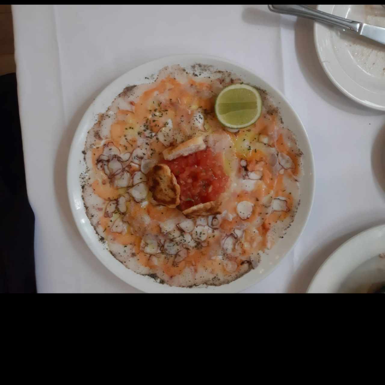 carpaccio de salmon y pulpo