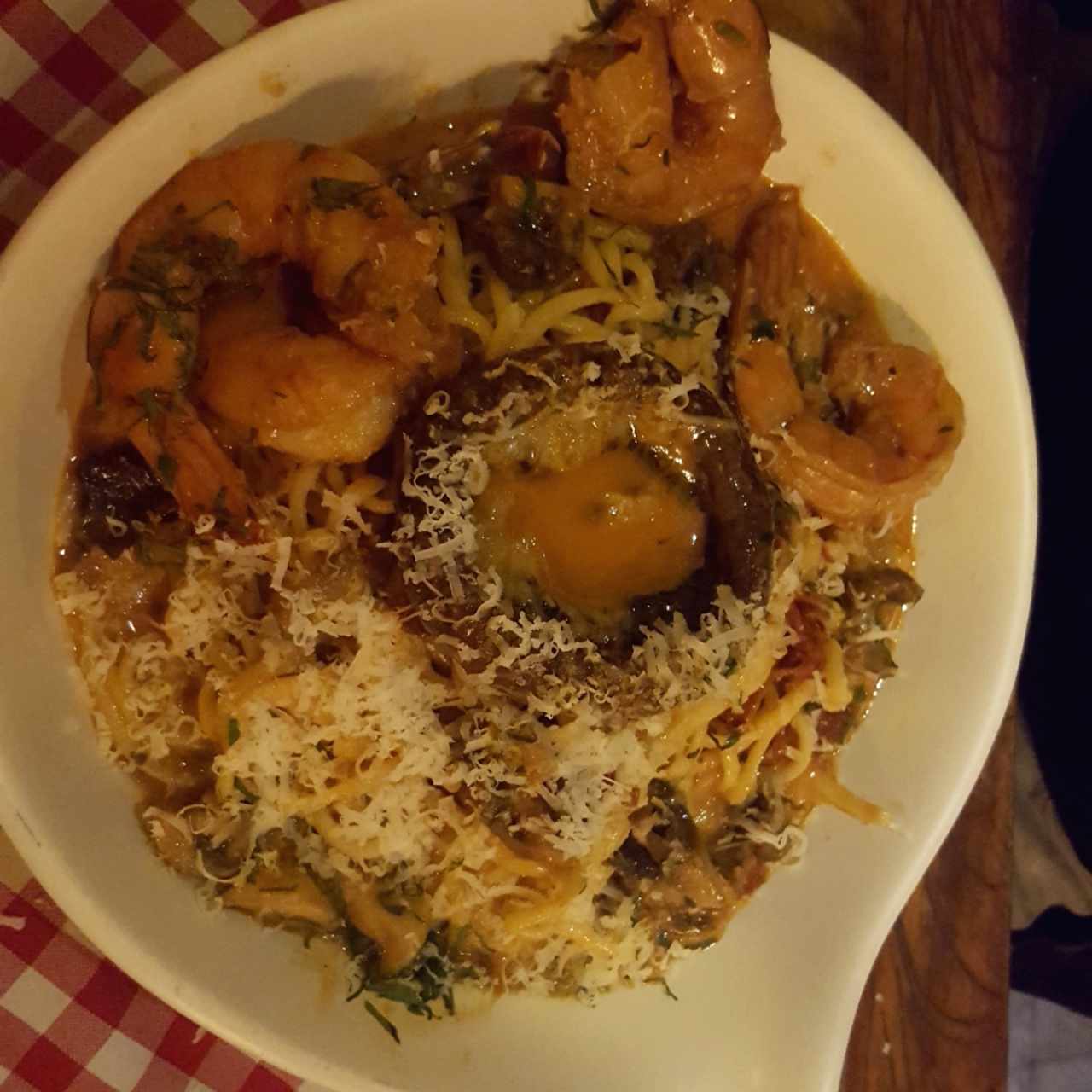 Spaguetti con Gamberi