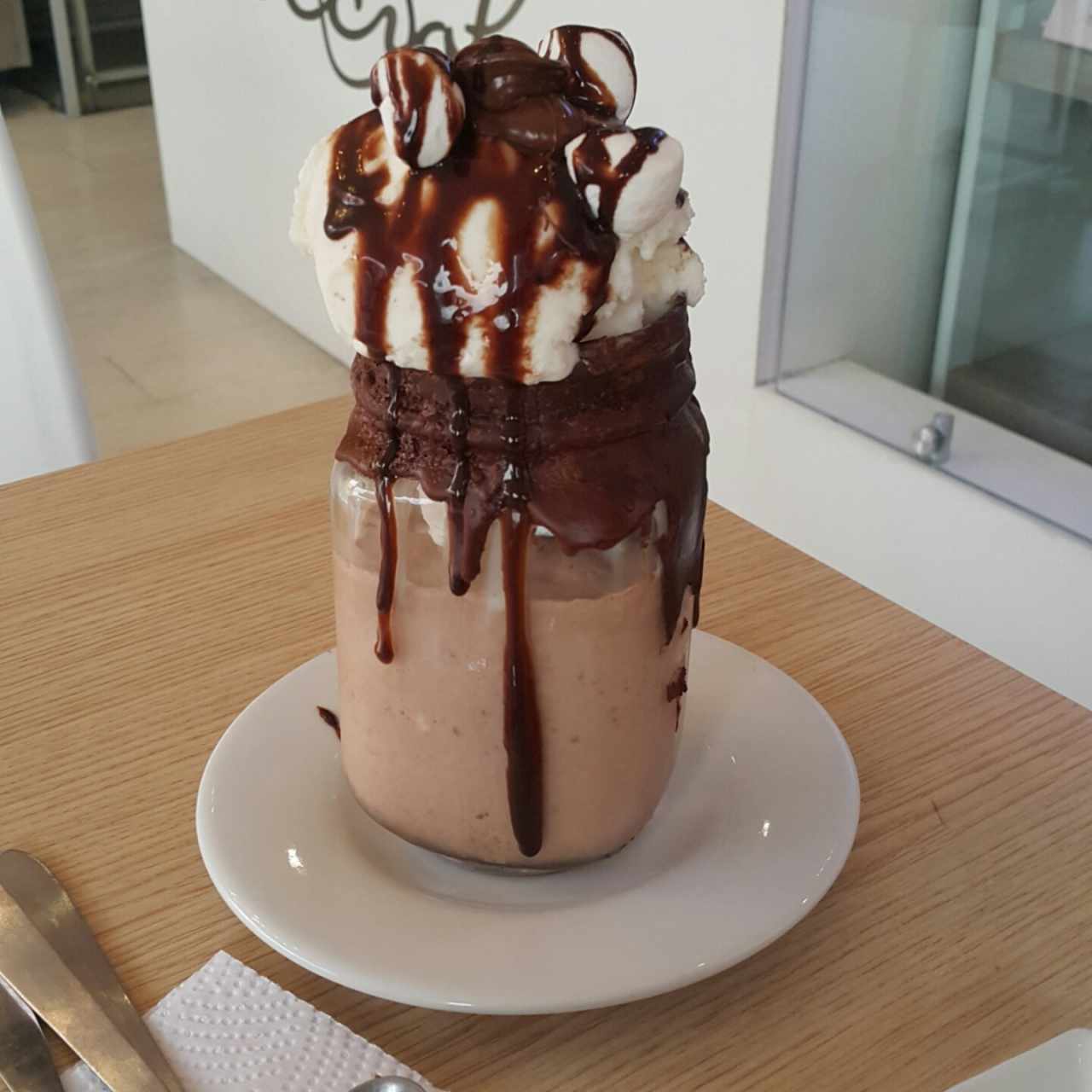 malteada de avellana y nutella 